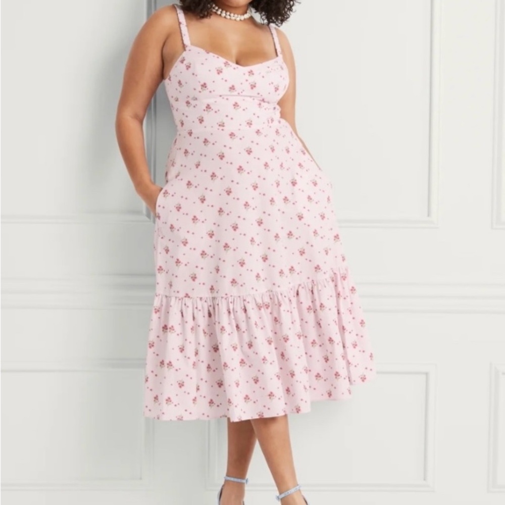 Floral Pink Midi Dress